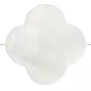 Perles trèfle en nacre 17 mm - Naturel x10