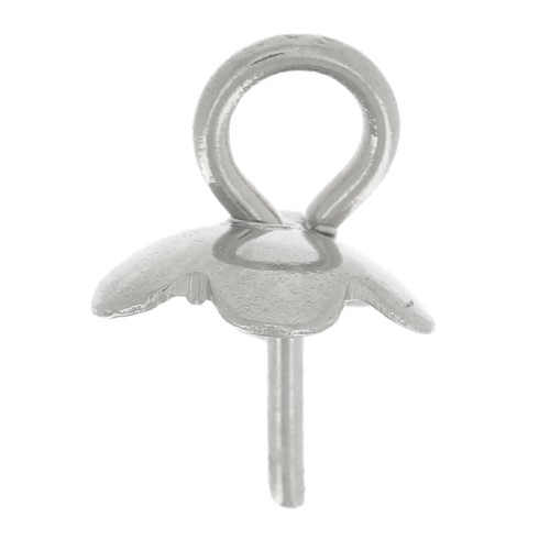 Attaches pendentifs pour perle semi percée 6 et 8 mm Acier inoxydable 304L x5