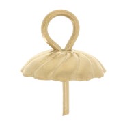 Attaches pendentifs pour perle semi percée 7 et 9 mm Acier inoxydable 304L Doré x5|raw }}