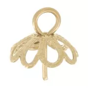 Attaches pendentifs pour perle semi percée 8 & 10 mm Acier inoxydable 304L Doré x5