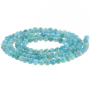 Perles rondes facettées 3 mm pierre gemme - Apatite x39cm|raw }}