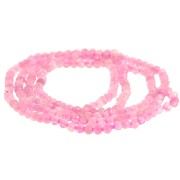 Perles  rondes facettées 2 mm en pierre gemme  - Tourmaline rose x39cm