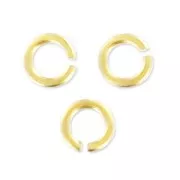 Anneaux ouverts 3.3x0.6 mm Doré à l'or fin satiné x10