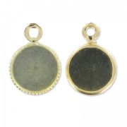 Serti pendentif pour cabochon fond plat 6 mm doré HQ x1