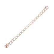 Chainette d'extension maille Forçat boule 55 mm Rose Gold Filled (or laminé)  x1|raw }}