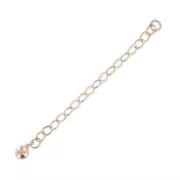 Chainette d'extension maille Forçat boule 55 mm Rose Gold Filled (or laminé)  x1