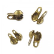 Embouts pour chaîne maille boule 3,2 mm bronze x10