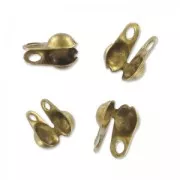 Embouts pour chaîne maille boule 3,2 mm bronze x10