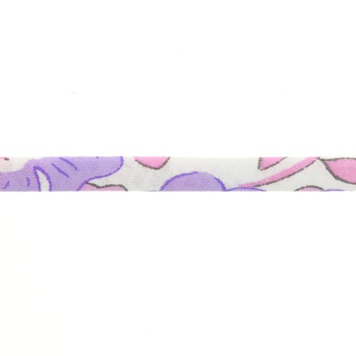 Cordon en tissu Liberty - Betsy - Fluo Lilas x1m