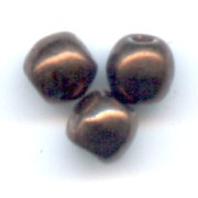 Perles en verre tchèque rondes  3 mm Dark Bronze x50