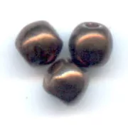 Perles en verre tchèque rondes  3 mm Dark Bronze x50