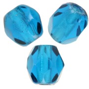 Facettes 4 mm Capri Blue  x50