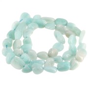 Perles nuggets irréguliers 7 - 8 mm pierre gemme - Amazonite x38cm