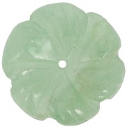 Pendentif fleur 20 mm en pierre gemme - Aventurine x1|raw }}