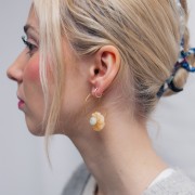 Pendentif fleur 20 mm en pierre gemme - Agate x1