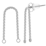Clous d'oreilles pont 21x9 mm forme U - Acier inoxydable 304L x2|raw }}