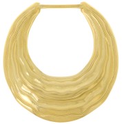 Pendentifs gouttes évidés effet plissé 39x36 mm - Acier inoxydable 304L Doré x2|raw }}