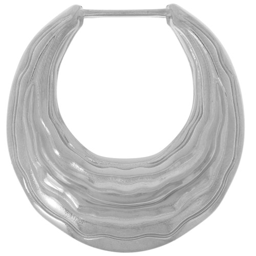 Pendentifs gouttes évidés effet plissé 39x36 mm - Acier inoxydable 304L x2
