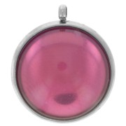 Serti pendentif pour cabochon fond plat 14 mm - Acier inoxydable 303L x1