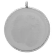 Serti pendentif pour cabochon fond plat 18 mm - Acier inoxydable 303L x1