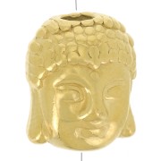 Perle tête de Bouddha 9x11 mm - Acier inoxydable 316L Doré x1|raw }}