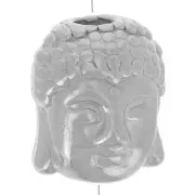 Perle tête de Bouddha 9x11 mm - Acier inoxydable 316L x1