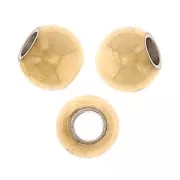 Perles rondes 2.5 mm - Acier inoxydable 304L Doré x10