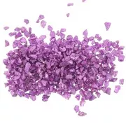 Copeaux de verre concassé - éclat irrégulier à résiner - Violet métallisé x10g