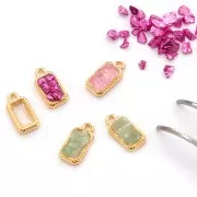 Copeaux de verre concassé - éclat irrégulier à résiner - Fuchsia métallisé x10g