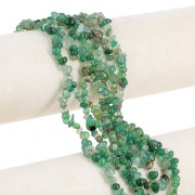 Perles nuggets irréguliers 4 - 6 mm pierre gemme - Agate verte x41cm