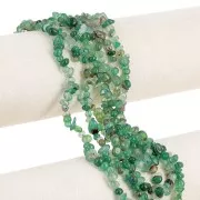 Perles nuggets irréguliers 4 - 6 mm pierre gemme - Agate verte x41cm