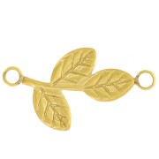 Intercalaires feuilles 2 anneaux - 22x12 mm - Acier inoxydable 316L Doré x4