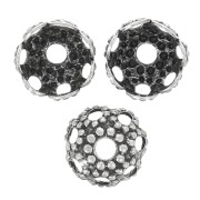 Coupelles filigranées 4 mm - Argenté vieilli x20