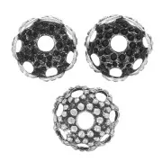 Coupelles filigranées 4 mm - Argenté vieilli x20