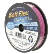 Fil cablé 49 brins 0.48 mm - Soft Flex Medium - Rose Tourmaline x9m