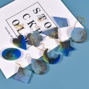 Moule silicone pour réaliser pendentifs étoiles - lunes en résine - Transparent x1