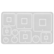 Moule silicone pour réaliser pendentifs et intercalaires en résine -Transparent x1