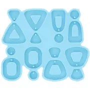 Moule silicone - boucles d'oreilles Trapèze et Triangle pour résine époxy x1