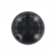 Rondes semi-percées  8 mm Black Onyx x2