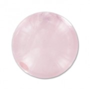 Rondes semi-percées 10 mm Quartz Rose x2|raw }}