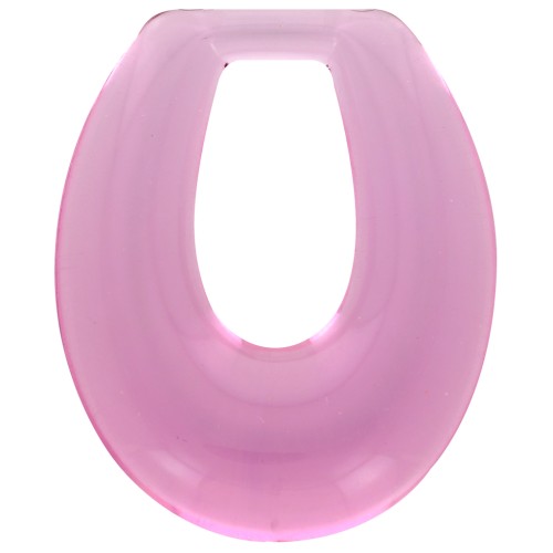 Pendentif goutte évidée en résine transparente 33x27 mm - Cassis x1