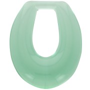 Pendentif goutte évidée en résine transparente 33x27 mm - Vert clair x1