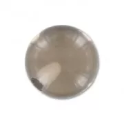 Rondes semi-percées 8 mm - Quartz fumé x2