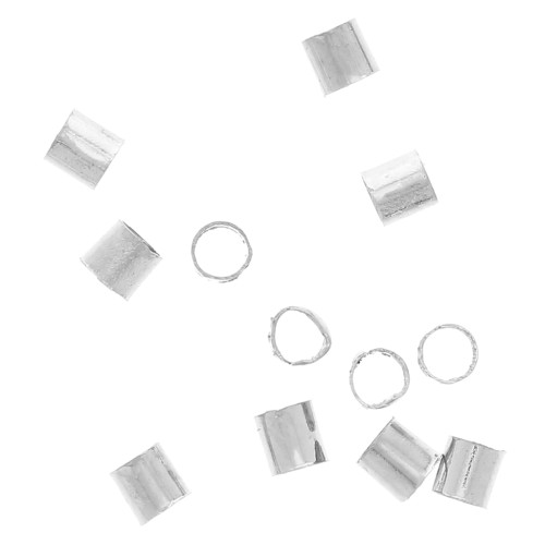 Tubes à écraser 2 mm Argenté x100