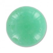 Rondes semi-percées 10 mm Chrysoprase x2