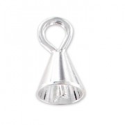 Attache pendentif 8 mm pour poire semi-percée Placage argent fin