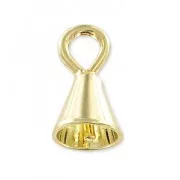 Attache pendentif 8 mm pour poire semi-percée Doré à l'or fin