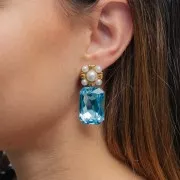 Cabochon PureCrystal 4627 27x18.5 mm - Crystal Orchid Ignite x1