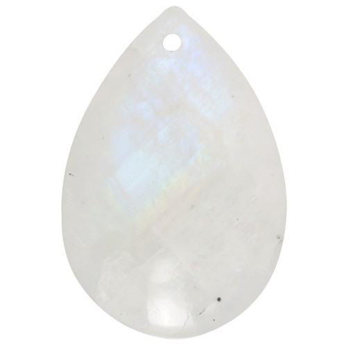 Pendentif poire 30x20 mm en pierre gemme - Pierre de lune x1