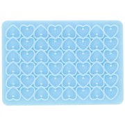 Moule silicone pour réaliser des sequins coeurs - résine époxy et poudre céramique